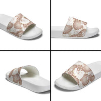 Mocha Mousse Aloha Hawaii Slide Sandals Monstera Hibiscus Plumeria Seamless Vibes - Polynesian Pride