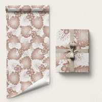 Mocha Mousse Aloha Hawaii Wrapping Paper Monstera Hibiscus Plumeria Seamless Vibes - Polynesian Pride