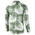 Sage Green Aloha Hawaii Button Sweatshirt Monstera Hibiscus Plumeria Seamless Vibes - Polynesian Pride