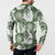Sage Green Aloha Hawaii Button Sweatshirt Monstera Hibiscus Plumeria Seamless Vibes - Polynesian Pride