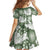 Sage Green Aloha Hawaii Family Matching Off Shoulder Short Dress and Hawaiian Shirt Monstera Hibiscus Plumeria Seamless Vibes - Polynesian Pride
