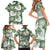 Sage Green Aloha Hawaii Family Matching Short Sleeve Bodycon Dress and Hawaiian Shirt Monstera Hibiscus Plumeria Seamless Vibes - Polynesian Pride