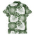 Sage Green Aloha Hawaii Family Matching Short Sleeve Bodycon Dress and Hawaiian Shirt Monstera Hibiscus Plumeria Seamless Vibes - Polynesian Pride