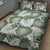 Sage Green Aloha Hawaii Quilt Bed Set Monstera Hibiscus Plumeria Seamless Vibes - Polynesian Pride