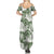 Sage Green Aloha Hawaii Summer Maxi Dress Monstera Hibiscus Plumeria Seamless Vibes - Polynesian Pride