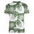 Sage Green Aloha Hawaii Women V-Neck T-Shirt Monstera Hibiscus Plumeria Seamless Vibes - Polynesian Pride
