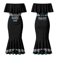 Aotearoa Atua Ranginui Personalised Couples Matching Mermaid Dress and Long Sleeve Button Shirt Maori Sky Father Taniko Motifs LT14 - Polynesian Pride