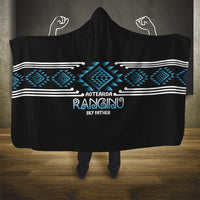 Aotearoa Atua Ranginui Hooded Blanket Maori Sky Father Taniko Motifs LT14 - Polynesian Pride