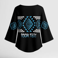 Aotearoa Atua Ranginui Personalised Kimono Sleeve Blouse Maori Sky Father Taniko Motifs LT14 - Polynesian Pride