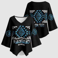 Aotearoa Atua Ranginui Personalised Kimono Sleeve Blouse Maori Sky Father Taniko Motifs LT14 - Polynesian Pride