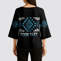 Aotearoa Atua Ranginui Personalised Kimono Sleeve Blouse Maori Sky Father Taniko Motifs LT14 - Polynesian Pride
