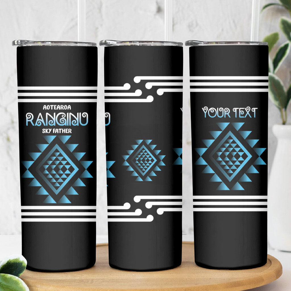 Aotearoa Atua Ranginui Personalised Skinny Tumbler Maori Sky Father Taniko Motifs LT14 - Polynesian Pride