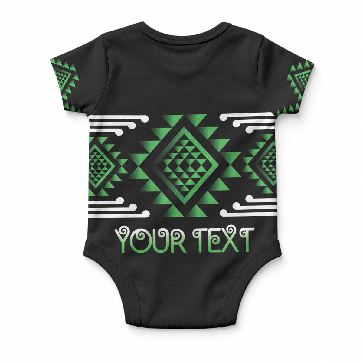 Aotearoa Atua Papatuanuku Personalised Baby Onesie Maori Earth Mother Taniko Motifs