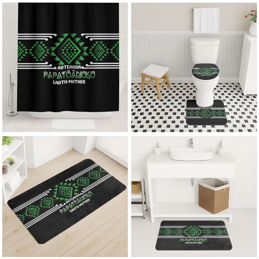 Aotearoa Atua Papatuanuku Bathroom Set Maori Earth Mother Taniko Motifs LT14 - Polynesian Pride