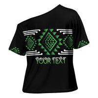 Aotearoa Atua Papatuanuku Personalised Cross Shoulder Shirt Maori Earth Mother Taniko Motifs LT14 - Polynesian Pride