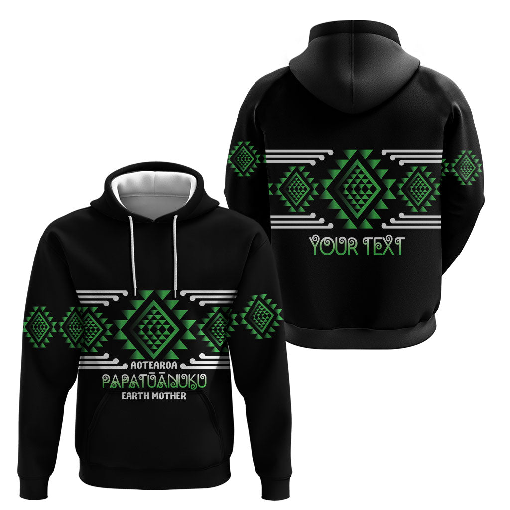 Aotearoa Atua Papatuanuku Personalised Hoodie Maori Earth Mother Taniko Motifs LT14 - Polynesian Pride