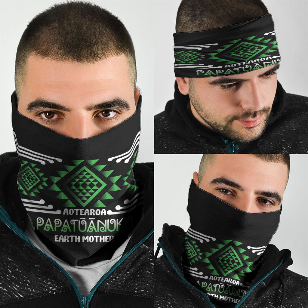 Aotearoa Atua Papatuanuku Neck Gaiter Maori Earth Mother Taniko Motifs LT14 - Polynesian Pride