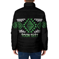 Aotearoa Atua Papatuanuku Personalised Padded Jacket Maori Earth Mother Taniko Motifs LT14 - Polynesian Pride