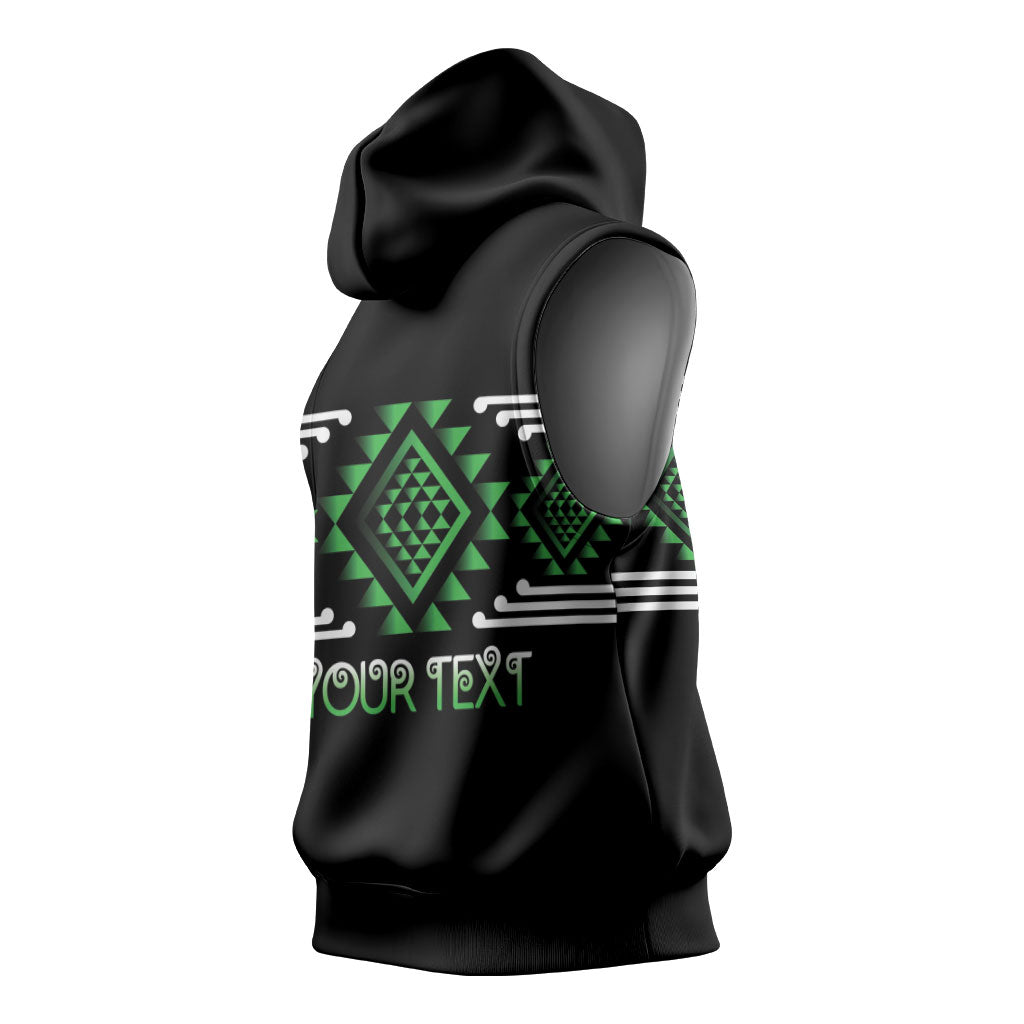 Aotearoa Atua Papatuanuku Personalised Sleeveless Hoodie Maori Earth Mother Taniko Motifs LT14 - Polynesian Pride