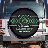 Aotearoa Atua Papatuanuku Spare Tire Cover Maori Earth Mother Taniko Motifs LT14 Green - Polynesian Pride