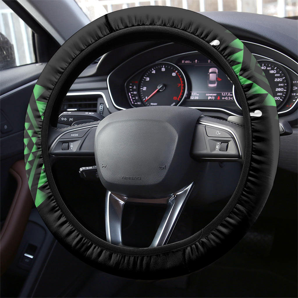 Aotearoa Atua Papatuanuku Steering Wheel Cover Maori Earth Mother Taniko Motifs LT14 - Polynesian Pride