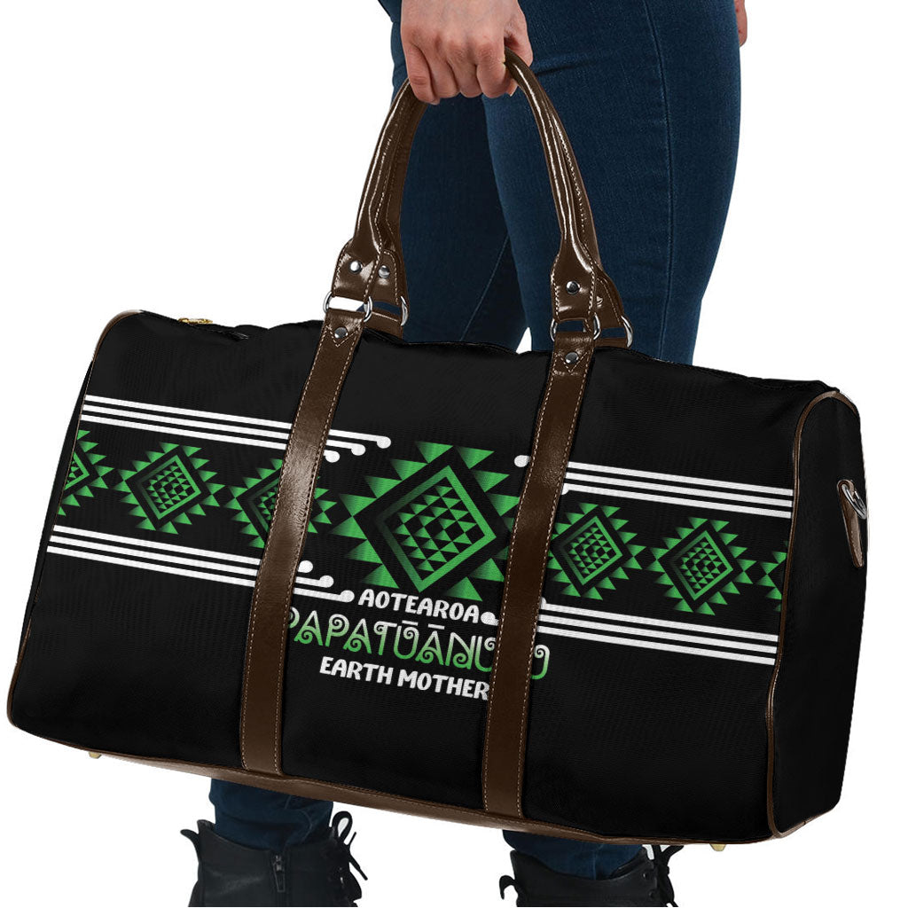 Aotearoa Atua Papatuanuku Travel Bag Maori Earth Mother Taniko Motifs LT14 - Polynesian Pride