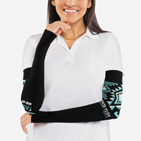 Aotearoa Atua Tangaroa Personalised Arm Sleeves Maori God Of The Sea Taniko Motifs LT14 - Polynesian Pride