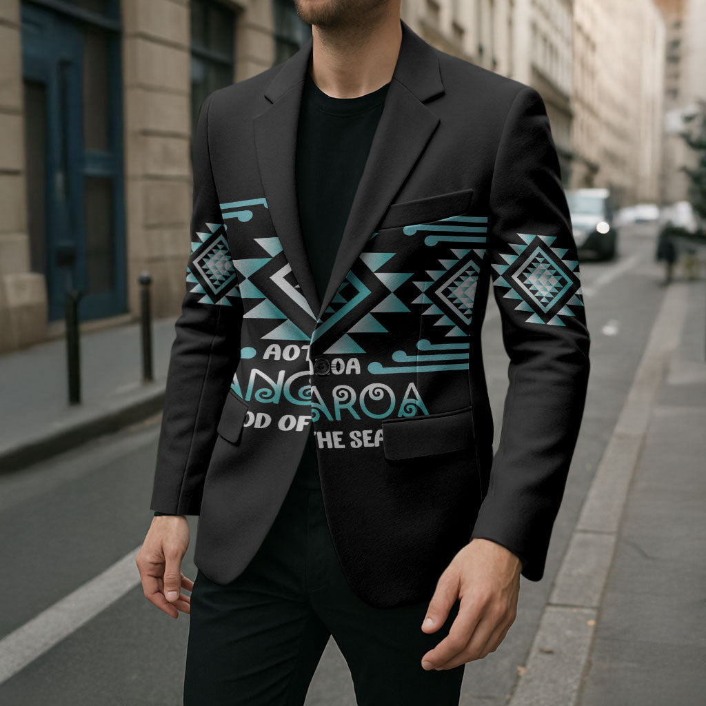 Aotearoa Atua Tangaroa Personalised Blazer Maori God Of The Sea Taniko Motifs LT14 - Polynesian Pride
