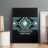 Aotearoa Atua Tangaroa Canvas Wall Art Maori God Of The Sea Taniko Motifs LT14 - Polynesian Pride