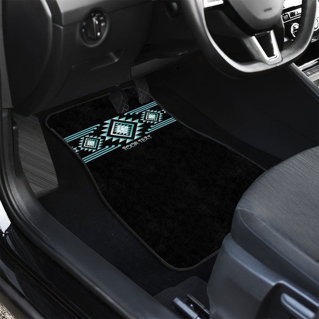 Aotearoa Atua Tangaroa Personalised Car Mats Maori God Of The Sea Taniko Motifs LT14 - Polynesian Pride