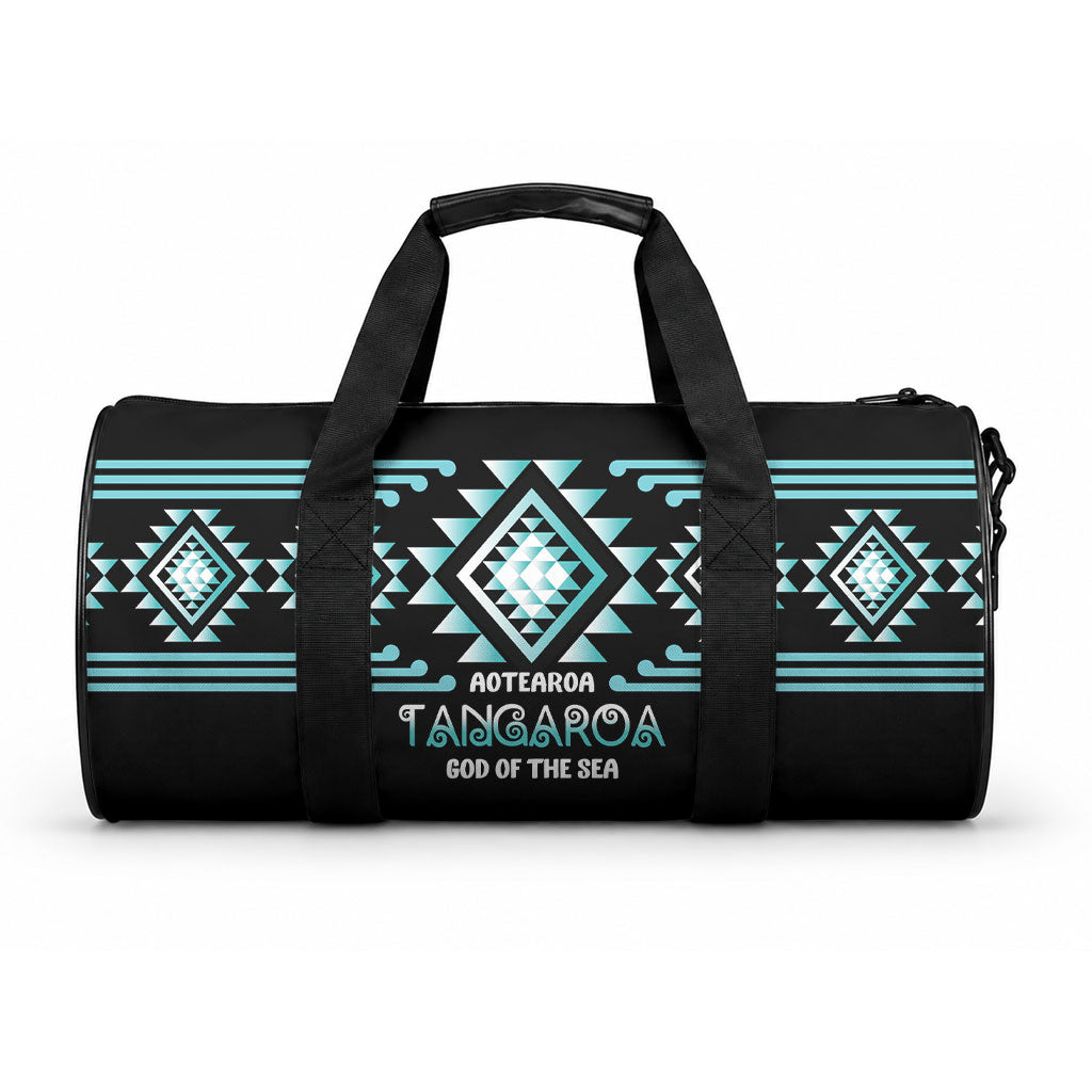 Aotearoa Atua Tangaroa Duffle Bag Maori God Of The Sea Taniko Motifs