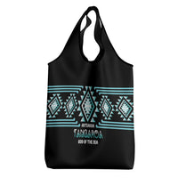 Aotearoa Atua Tangaroa Grocery Bag Maori God Of The Sea Taniko Motifs LT14 - Polynesian Pride
