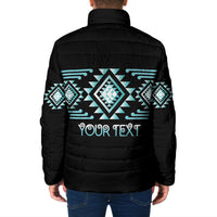 Aotearoa Atua Tangaroa Personalised Padded Jacket Maori God Of The Sea Taniko Motifs LT14 - Polynesian Pride