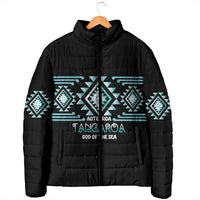 Aotearoa Atua Tangaroa Personalised Padded Jacket Maori God Of The Sea Taniko Motifs LT14 - Polynesian Pride