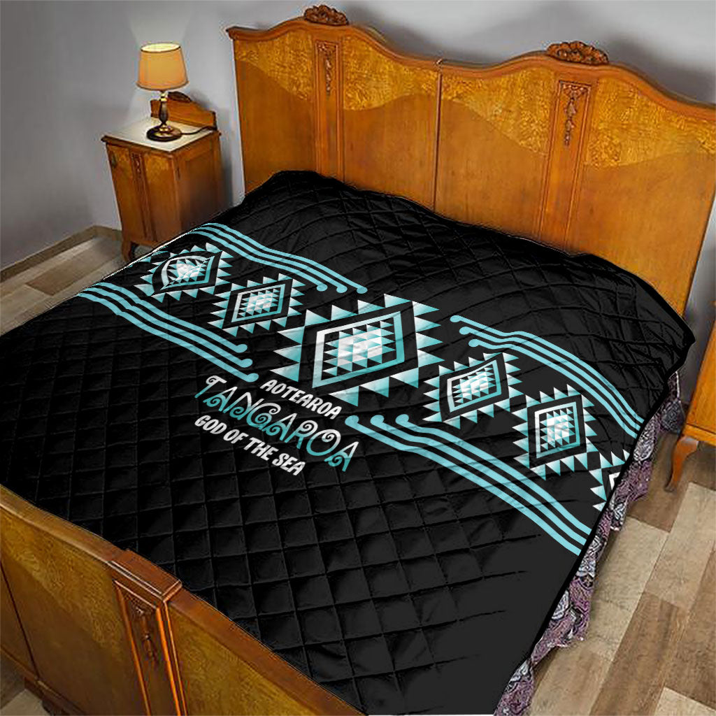Aotearoa Atua Tangaroa Quilt Maori God Of The Sea Taniko Motifs LT14 - Polynesian Pride