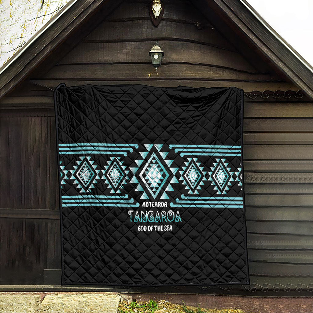 Aotearoa Atua Tangaroa Quilt Maori God Of The Sea Taniko Motifs LT14 - Polynesian Pride