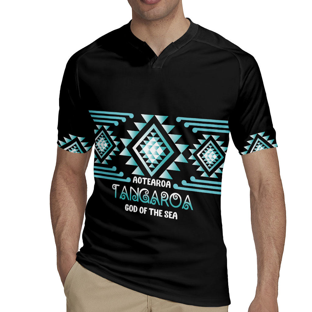 Aotearoa Atua Tangaroa Personalised Rugby Jersey Maori God Of The Sea Taniko Motifs LT14 - Polynesian Pride