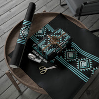 Aotearoa Atua Tangaroa Wrapping Paper Maori God Of The Sea Taniko Motifs LT14 - Polynesian Pride