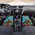 Hawaii Christmas Car Mats Mele Kalikimaka Poinsettia Lei - Cyan