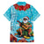 Hawaii Christmas Hawaiian Shirt Mele Kalikimaka Poinsettia Lei Polynesian - Blue