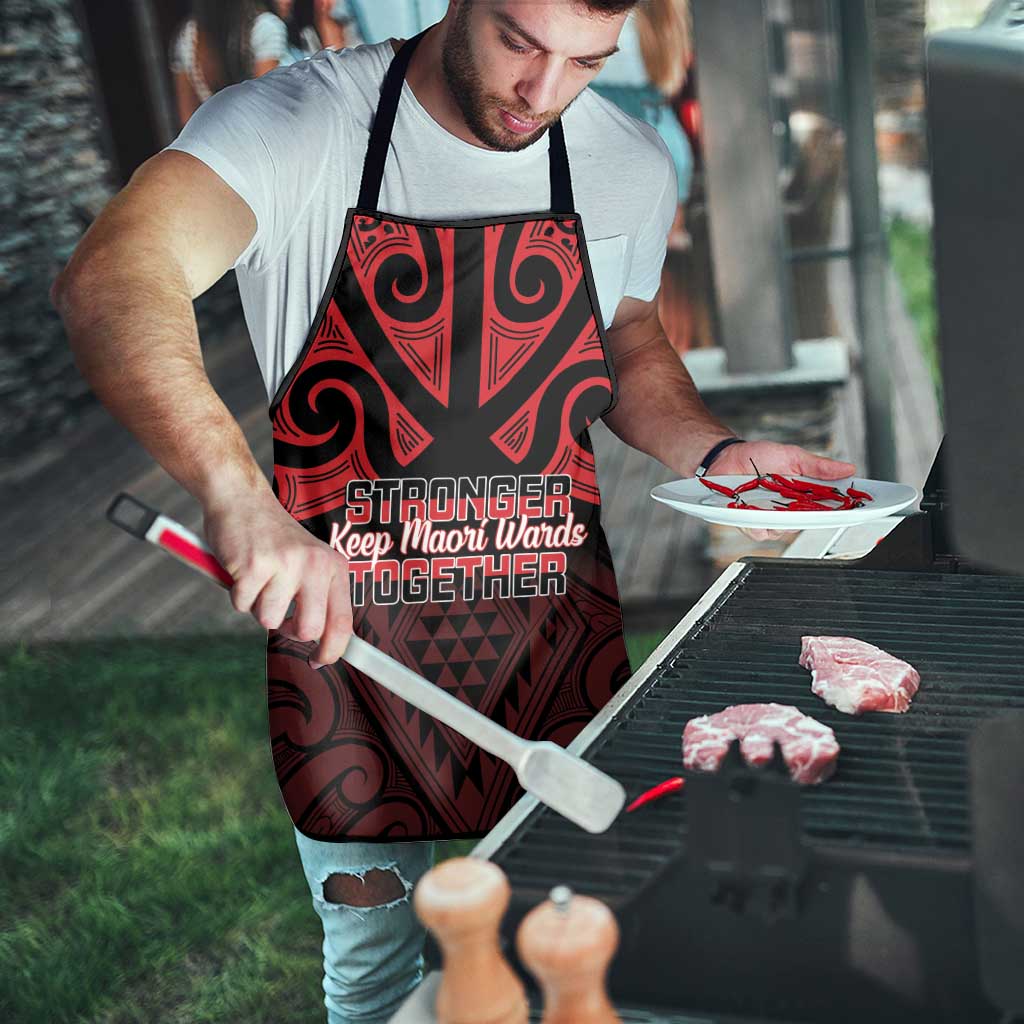 Keep Maori Wards New Zealand Apron Stronger Together Aotearoa Taniko - Polynesian Pride