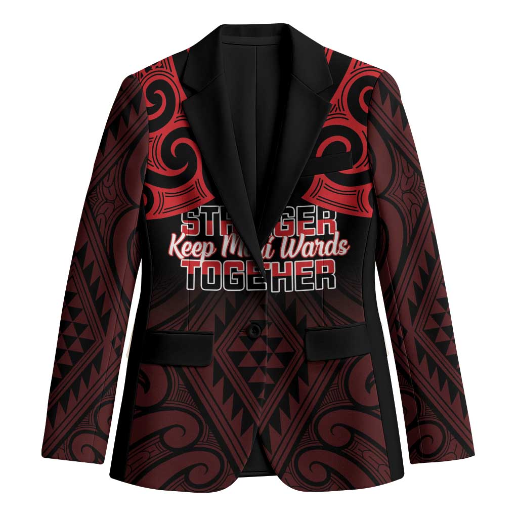 Personalised Keep Maori Wards New Zealand Blazer Stronger Together Aotearoa Taniko - Polynesian Pride