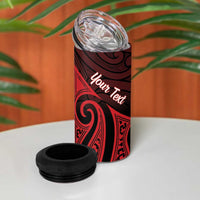 Personalised Keep Maori Wards New Zealand 4 in 1 Can Cooler Tumbler Stronger Together Aotearoa Taniko - Polynesian Pride