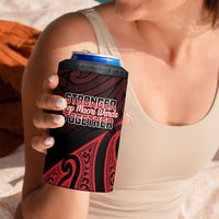 Personalised Keep Maori Wards New Zealand 4 in 1 Can Cooler Tumbler Stronger Together Aotearoa Taniko - Polynesian Pride
