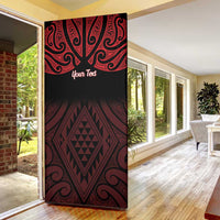 Personalised Keep Maori Wards New Zealand Door Cover Stronger Together Aotearoa Taniko - Polynesian Pride
