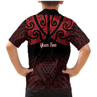 Personalised Keep Maori Wards New Zealand Family Matching Mermaid Dress and Hawaiian Shirt Stronger Together Aotearoa Taniko - Polynesian Pride