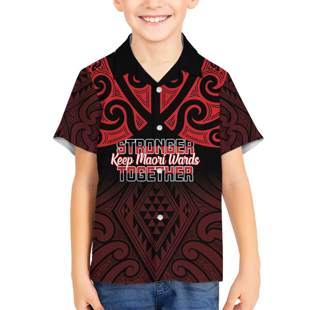 Personalised Keep Maori Wards New Zealand Family Matching Off Shoulder Short Dress and Hawaiian Shirt Stronger Together Aotearoa Taniko - Polynesian Pride