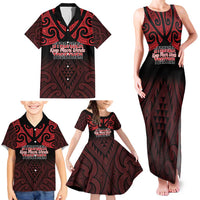 Personalised Keep Maori Wards New Zealand Family Matching Tank Maxi Dress and Hawaiian Shirt Stronger Together Aotearoa Taniko - Polynesian Pride