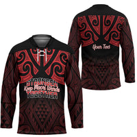 Personalised Keep Maori Wards New Zealand Hockey Jersey Stronger Together Aotearoa Taniko - Polynesian Pride