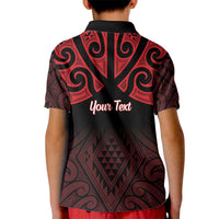 Personalised Keep Maori Wards New Zealand Kid Polo Shirt Stronger Together Aotearoa Taniko - Polynesian Pride